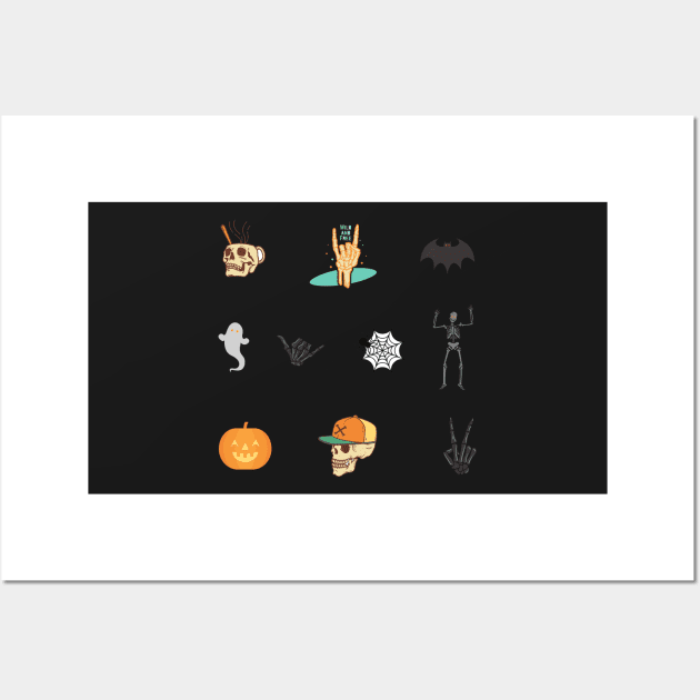 Halloween Design Sticker Pack Wall Art by AishwaryaMathur